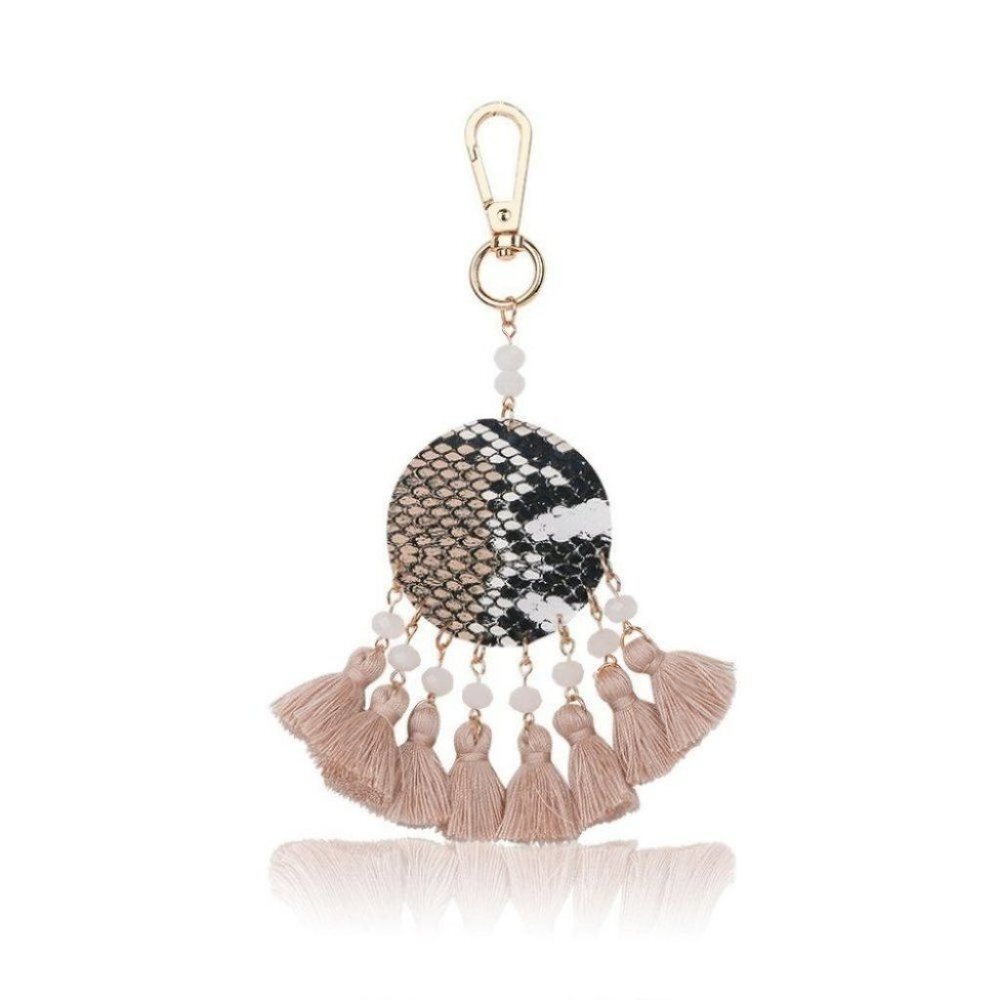 Fashion Leather Tassel Key Chain for bag, car